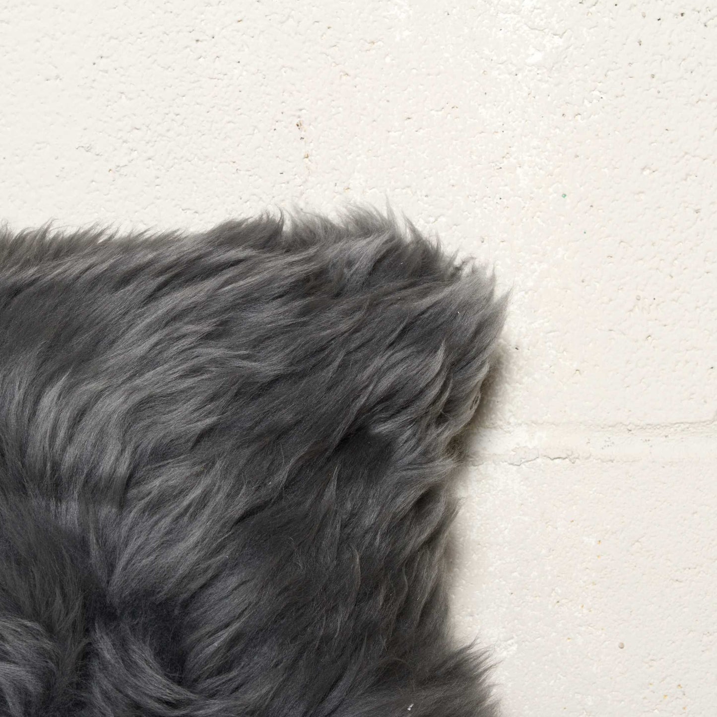 12" X 20" X 5" Gray Sheepskin Pillow