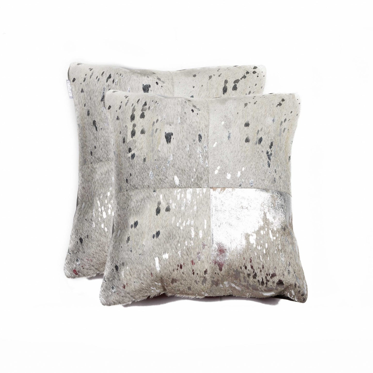 18" X 18" X 5" Silver And Gray Quattro Pillow 2 Pack