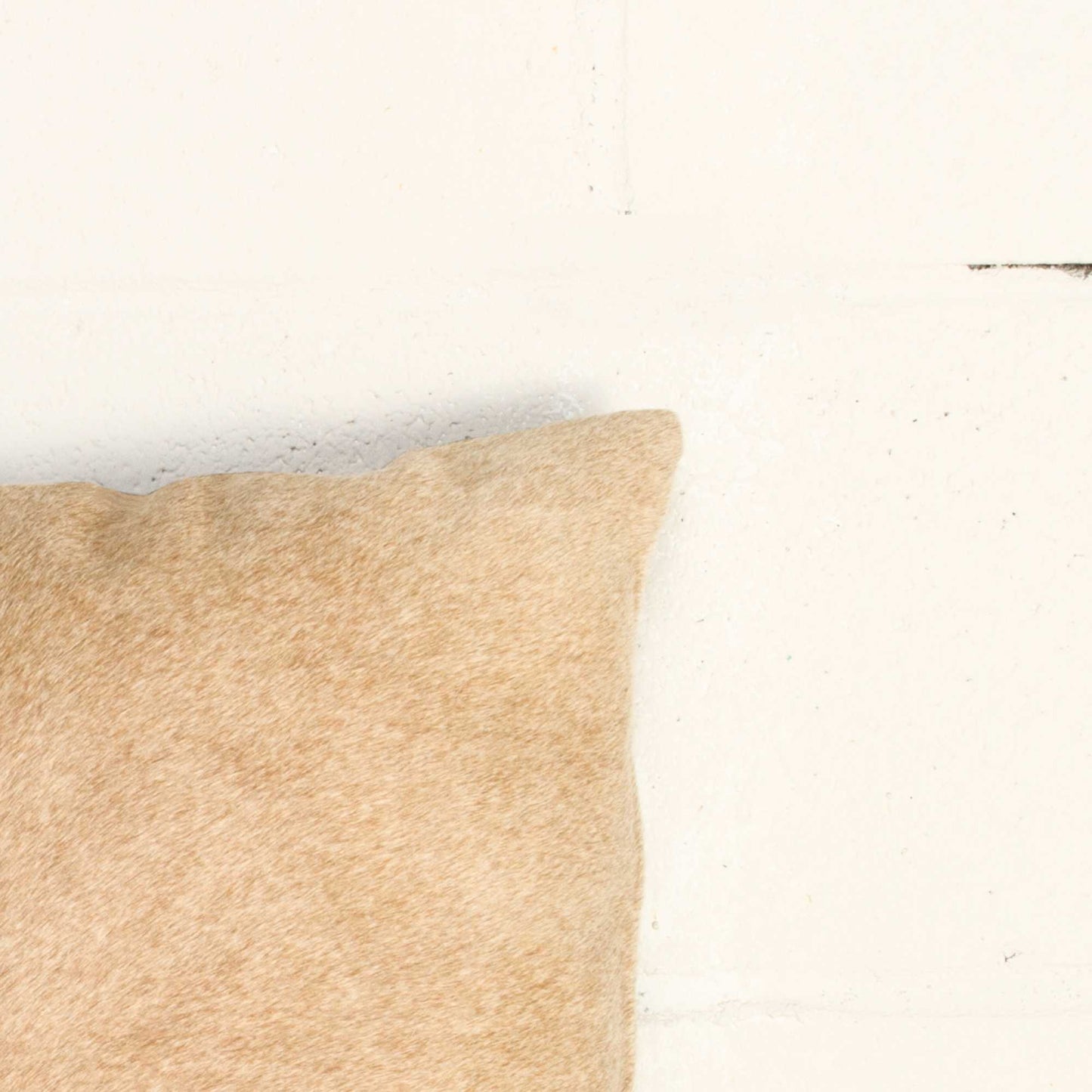 12" X 20" X 5" Tan Cowhide Pillow