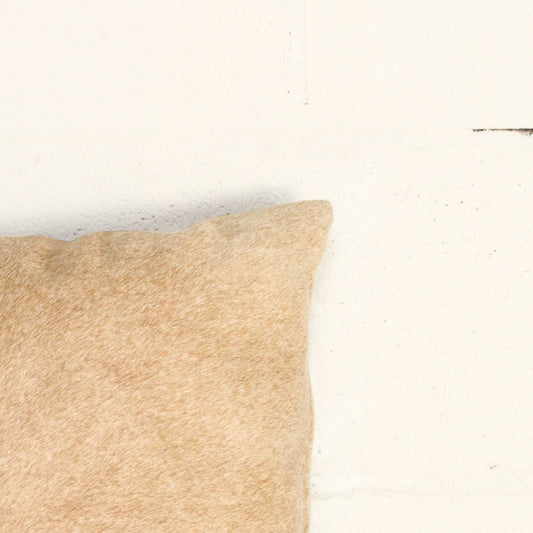 12" X 20" X 5" Tan Cowhide Pillow