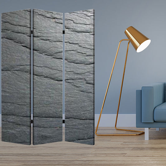 48" X 72" Multi Color Wood Canvas Black Slate Screen