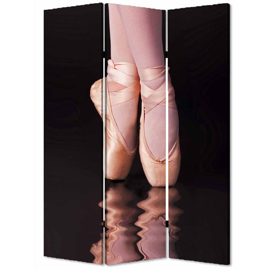 48" X 72" Multi Color Wood Canvas Ballet Screen
