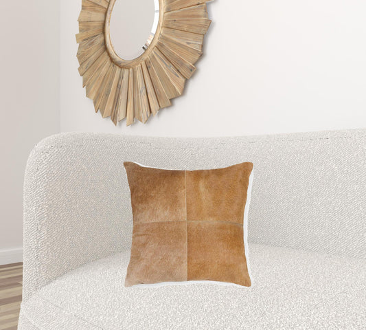 18" X 18" X 5" Tan Quattro Pillow