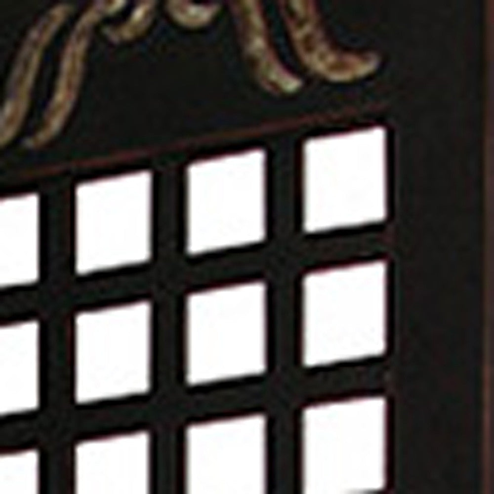 84" X 84" Brown Wood Omega Screen