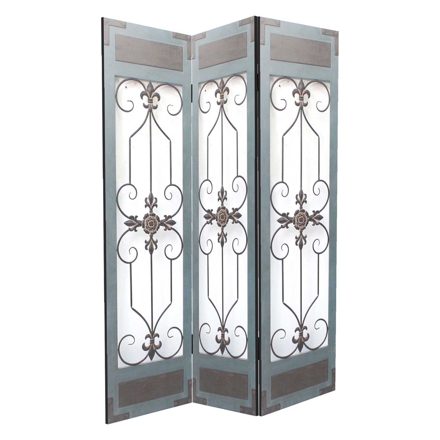 60 X 72 Blue Wood Metal Screen