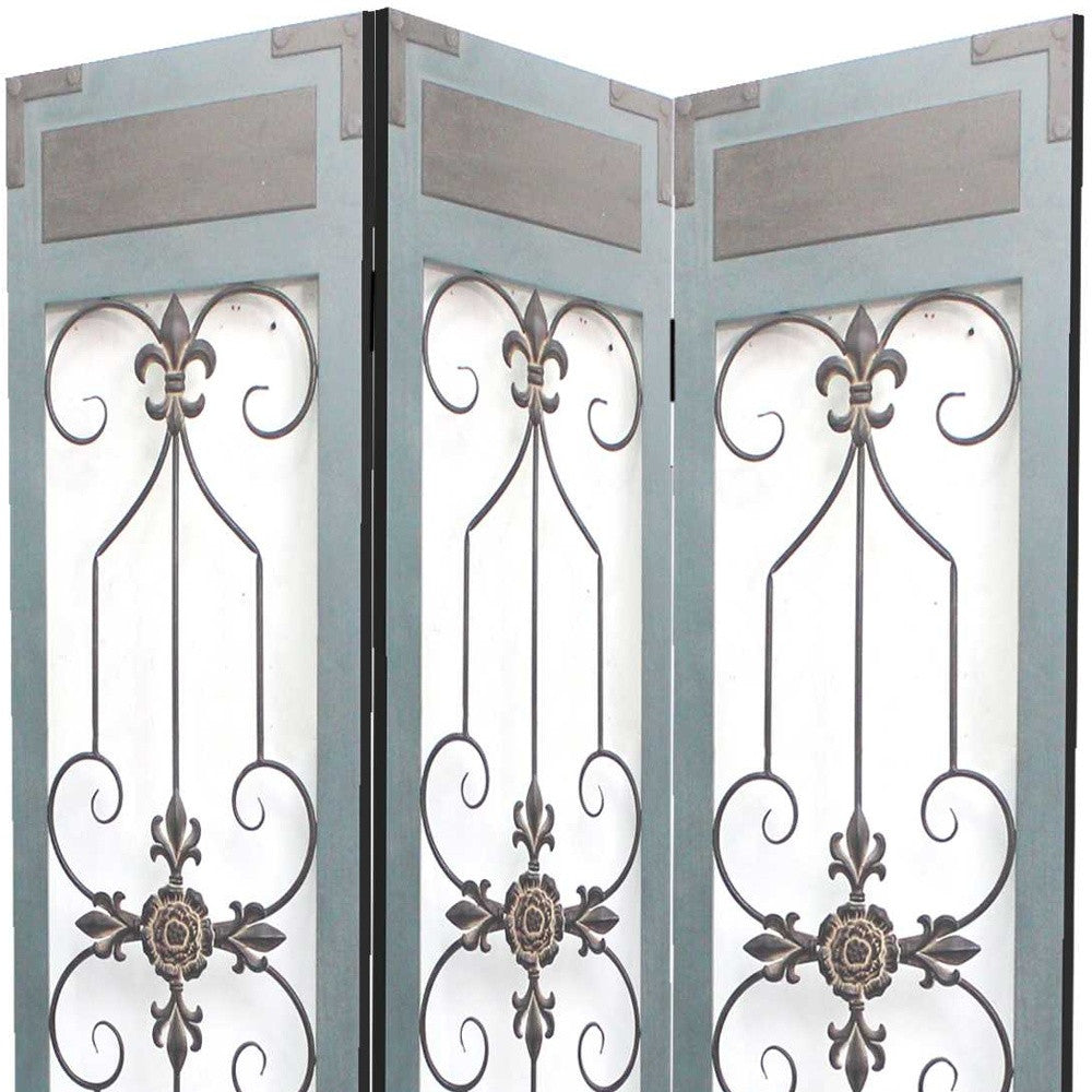 60 X 72 Blue Wood Metal Screen
