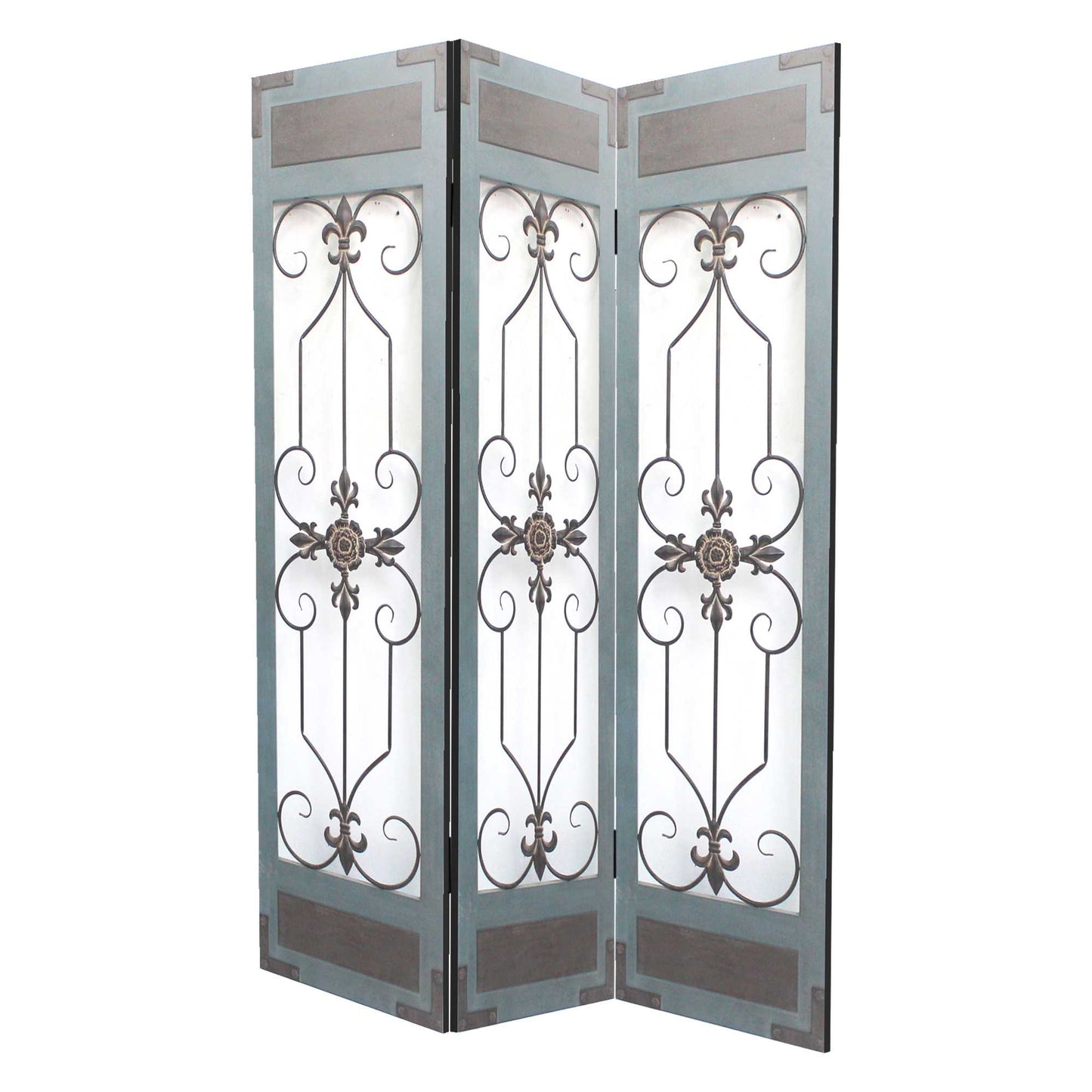 60 X 72 Blue Wood Metal Screen