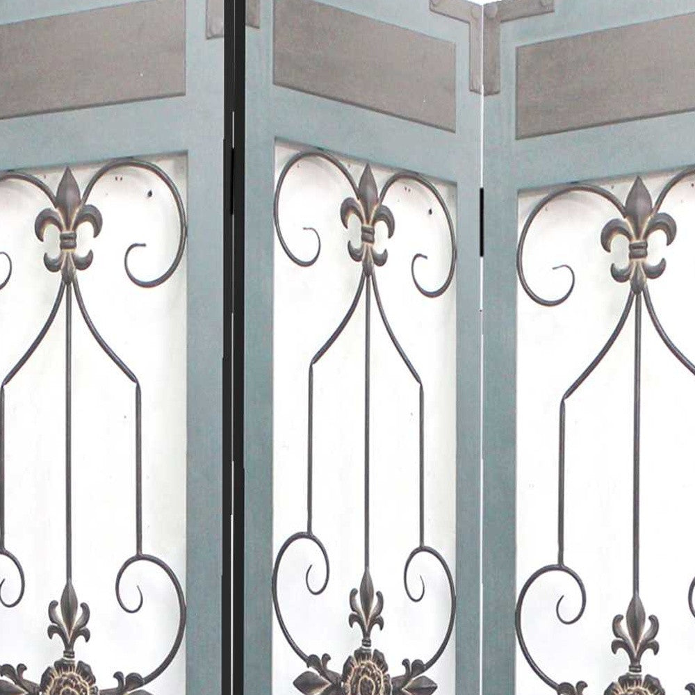 60 X 72 Blue Wood Metal Screen