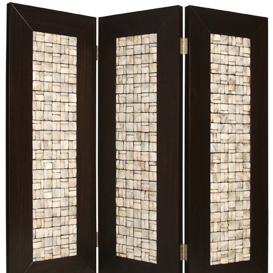 71" X 84" Brown Wood Screen