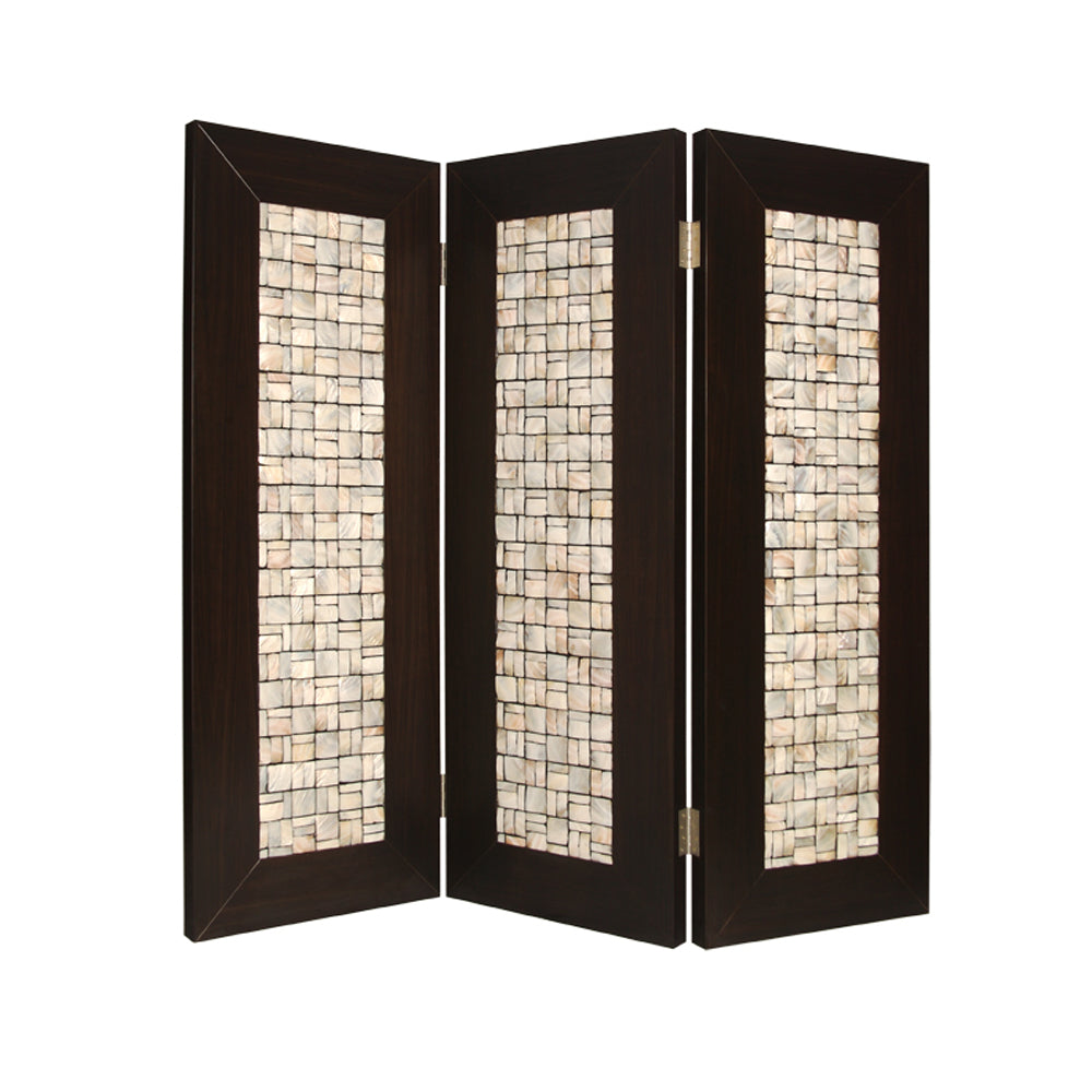71" X 84" Brown Wood Screen