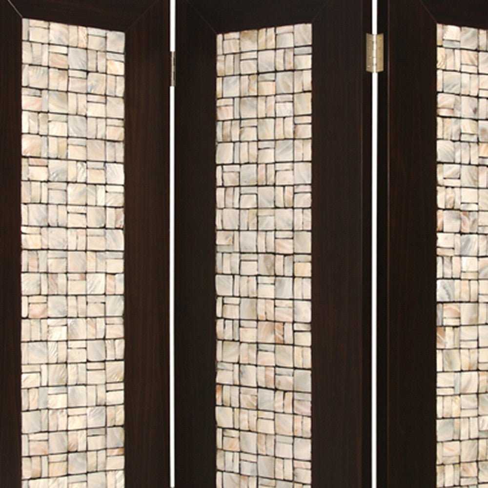71" X 84" Brown Wood Screen
