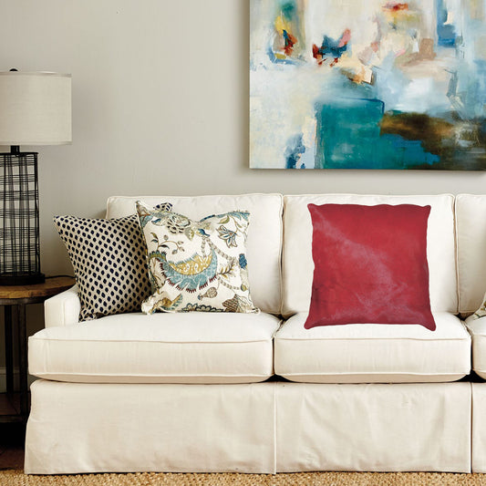 18" X 18" X 5" Firecracker Cowhide Pillow