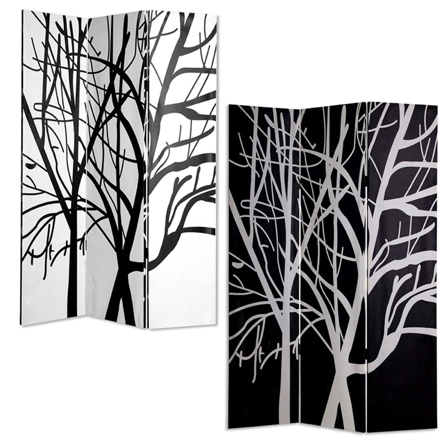 48" X 72" Multi Color Wood Canvas Tranquillity Screen