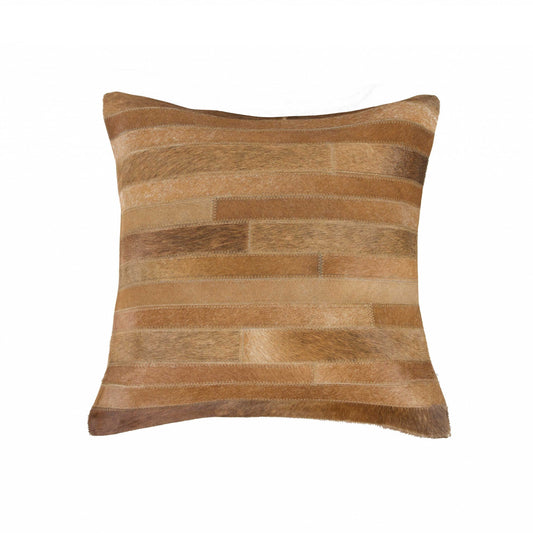 18" X 18" X 5" Brown Pillow