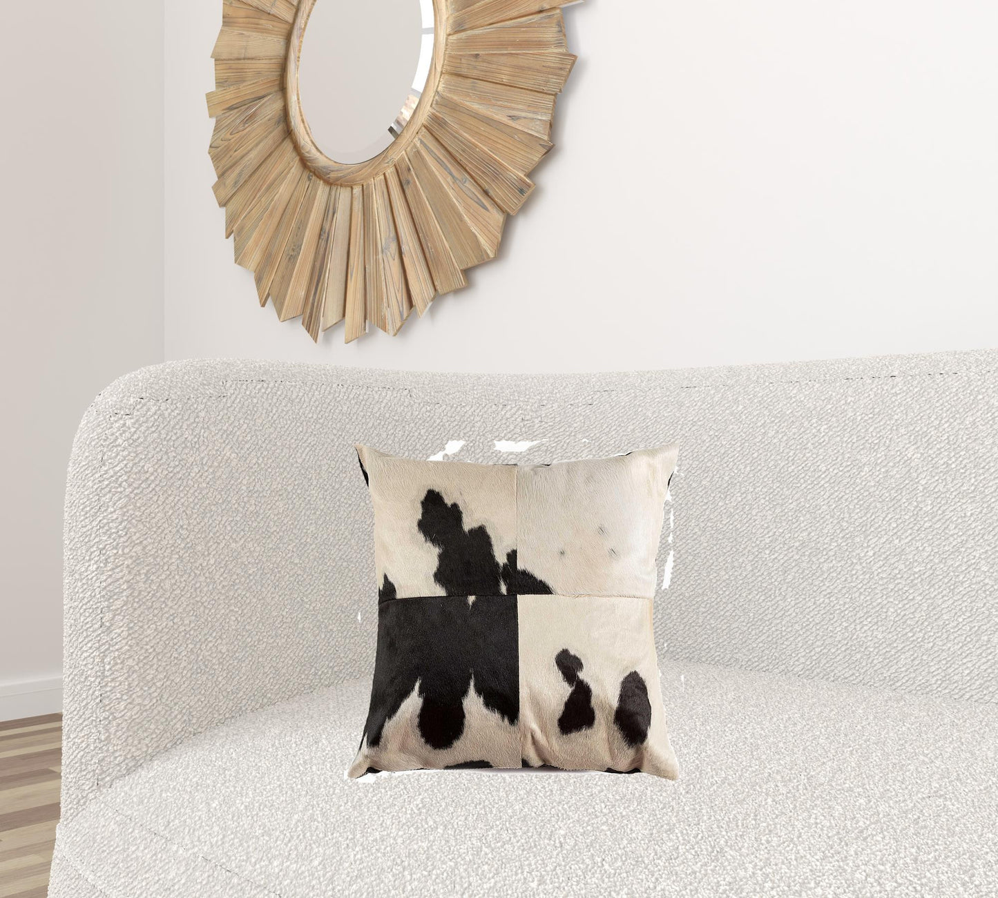18" X 18" X 5" Black And White Quattro Pillow