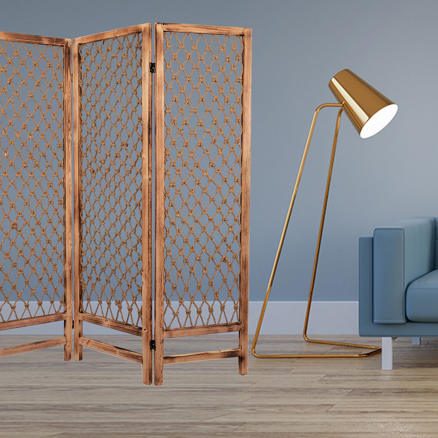 60 X 69 Natural Rope Wooden Screen