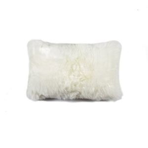 12" X 20" X 5" Natural Sheepskin Pillow