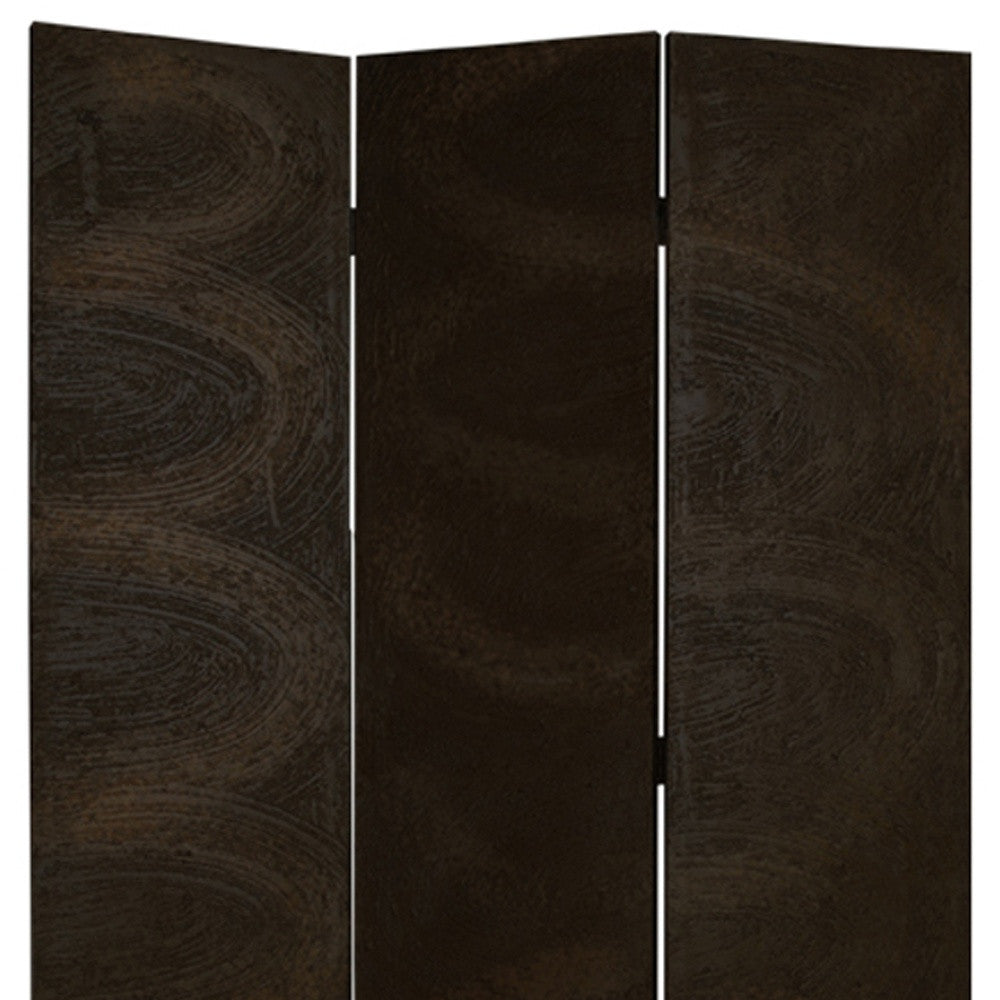 48" X 72" Black Wood Canvas Screen