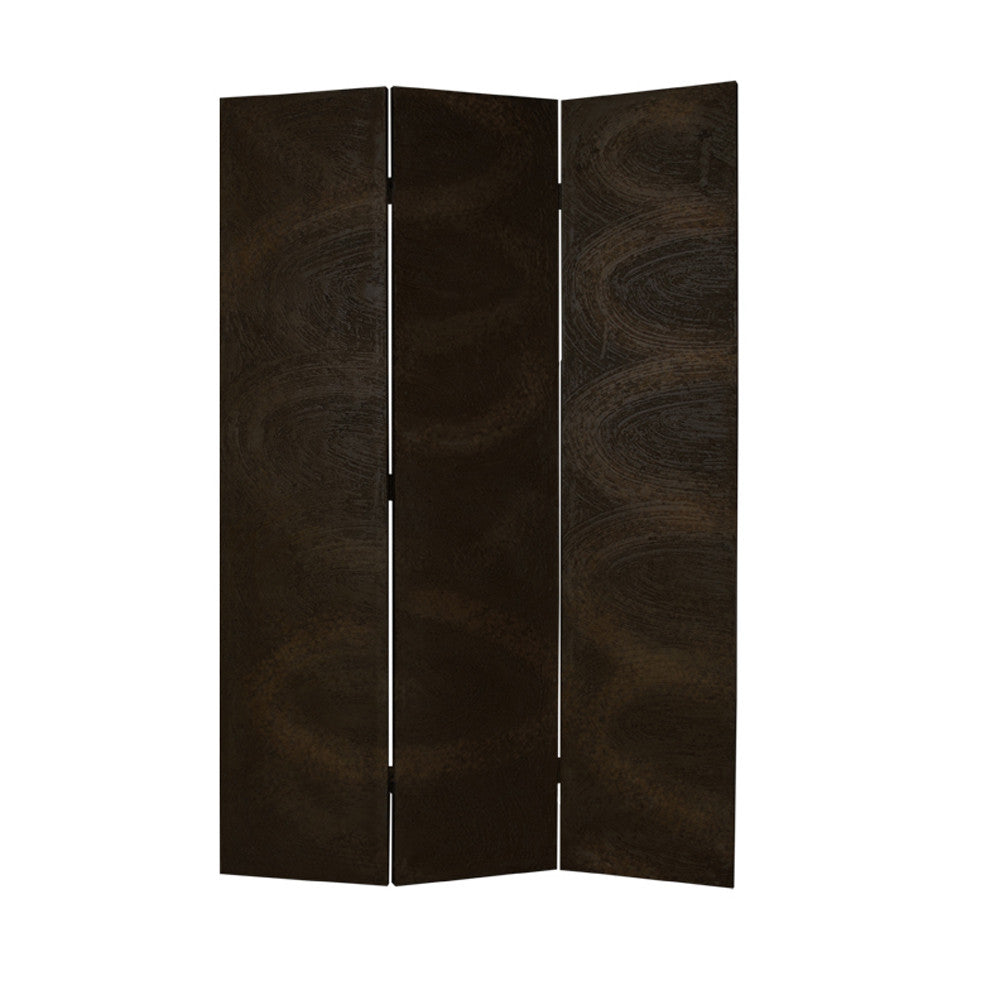 48" X 72" Black Wood Canvas Screen