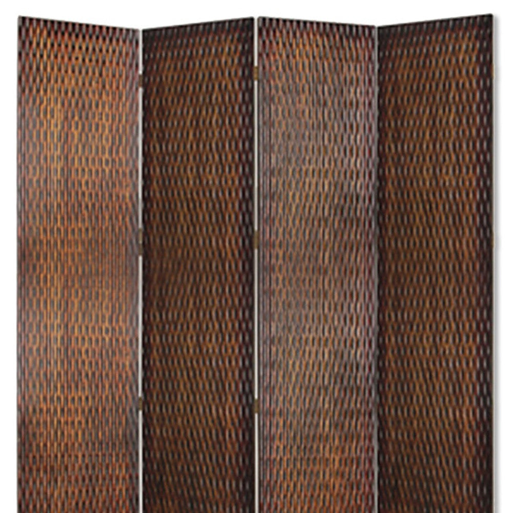84" X 84" Brown Wood Screen