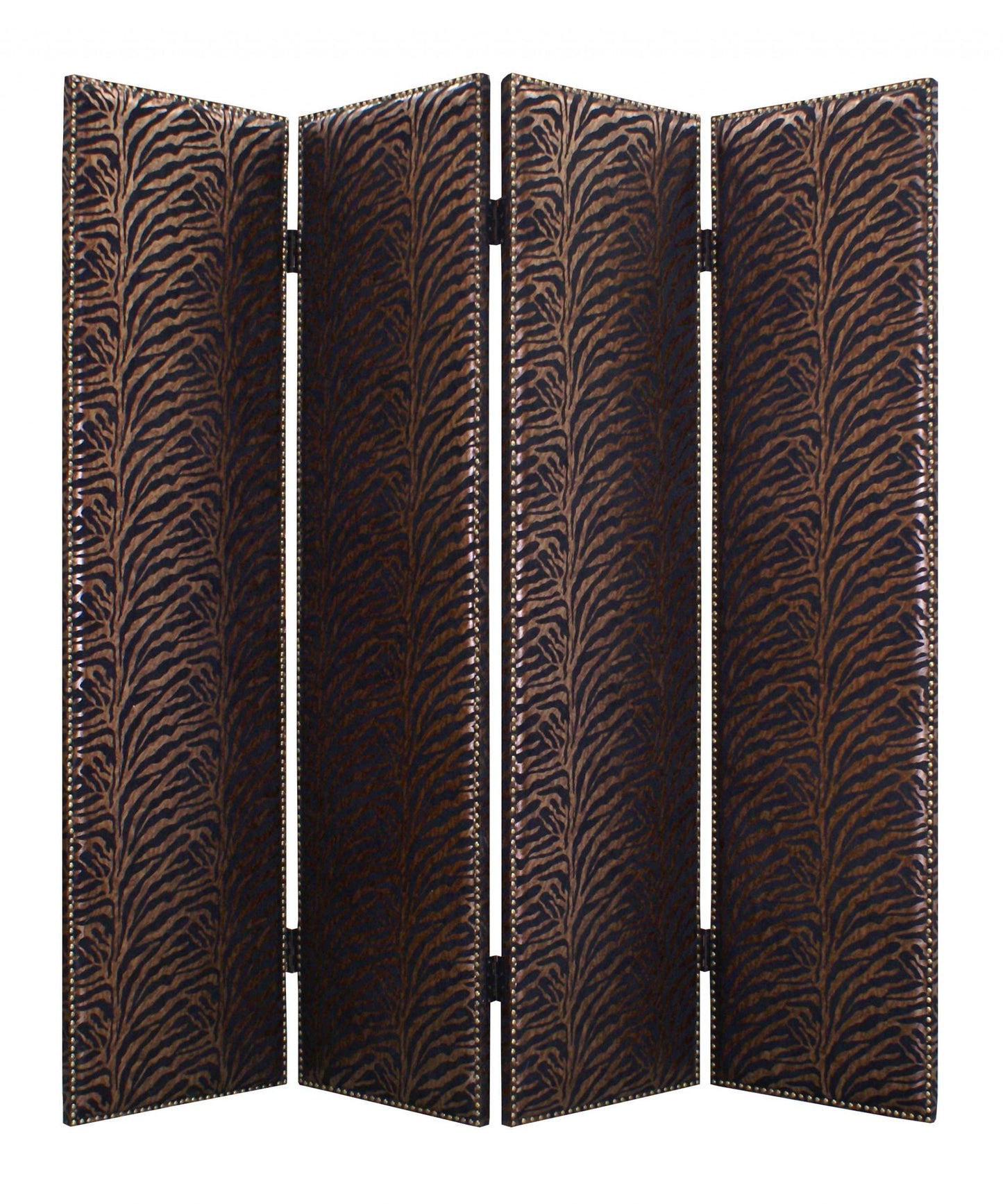 84 X 84 Bronze Wood & Fabric Screen