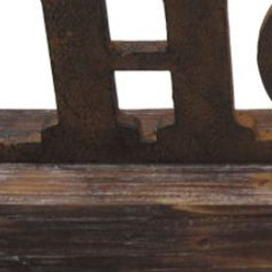 6" X 23" X 3" Brown Wood Decor Clock