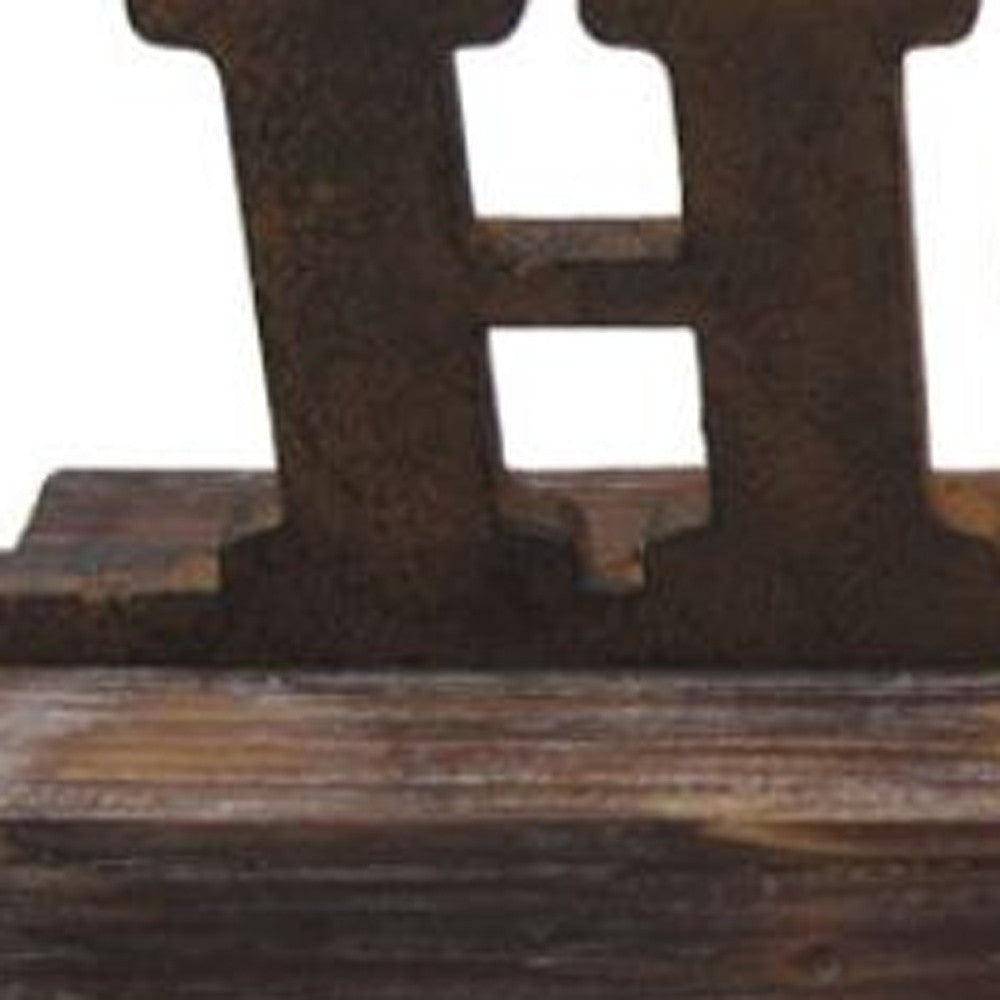 6" X 23" X 3" Brown Wood Decor Clock
