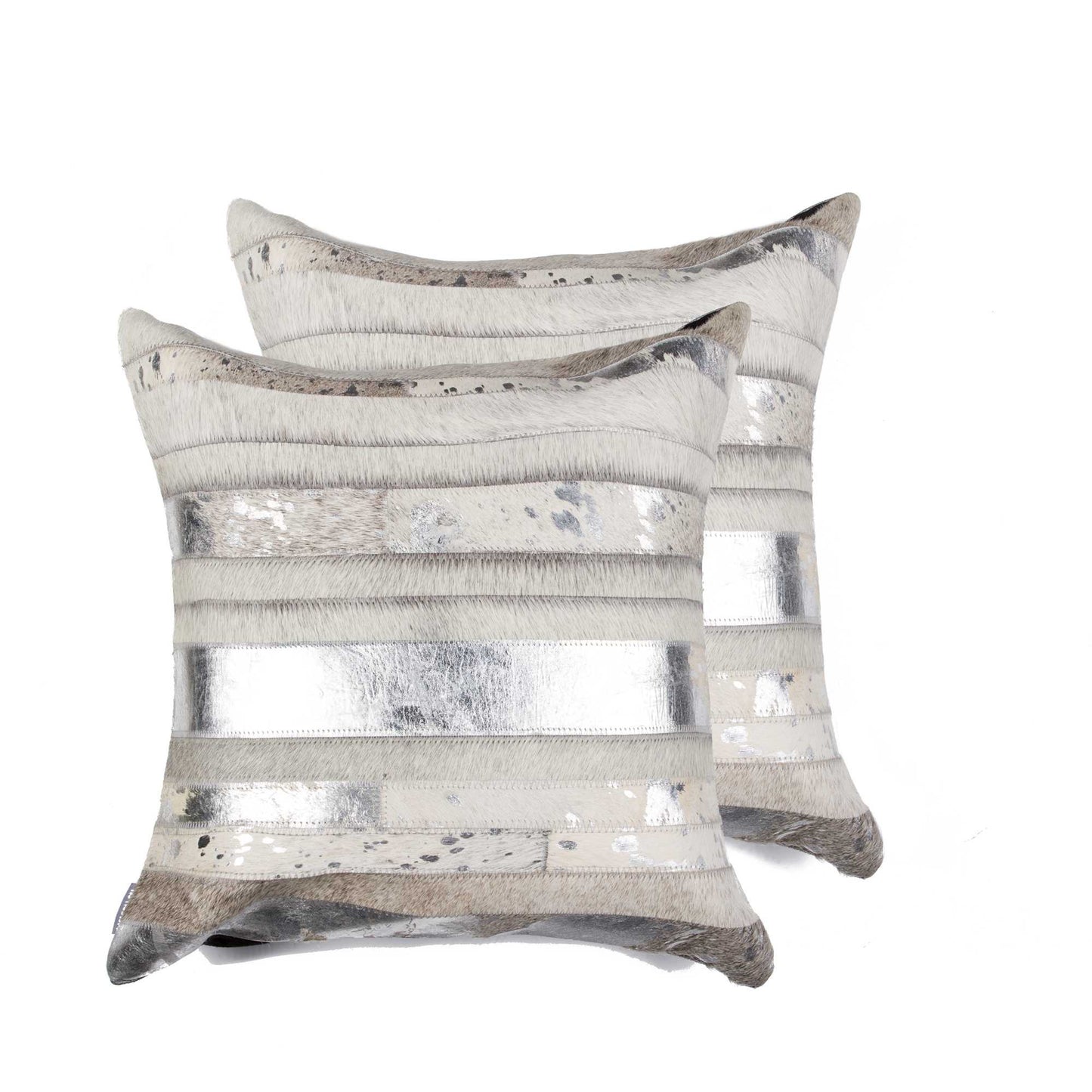 18" X 18" X 5" Silver And Gray Pillow 2 Pack