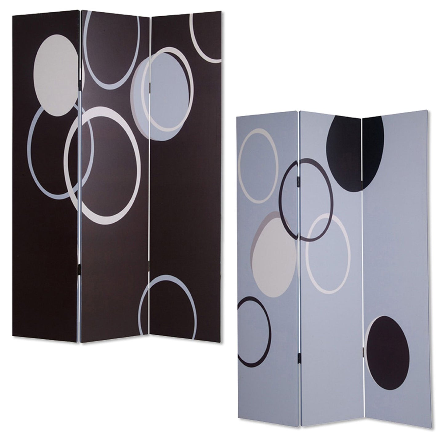 48" X 72" Muti Color Black Metal 3 Panel Screen