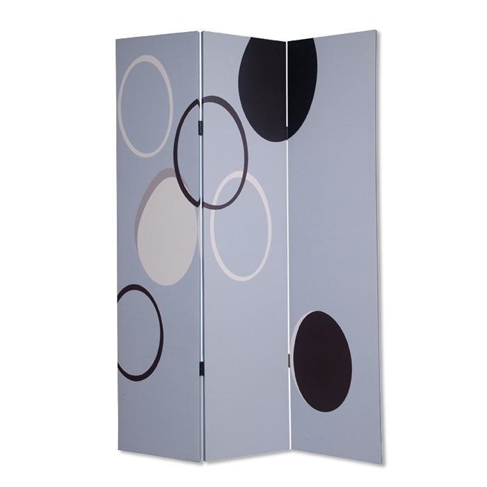 48" X 72" Muti Color Black Metal 3 Panel Screen