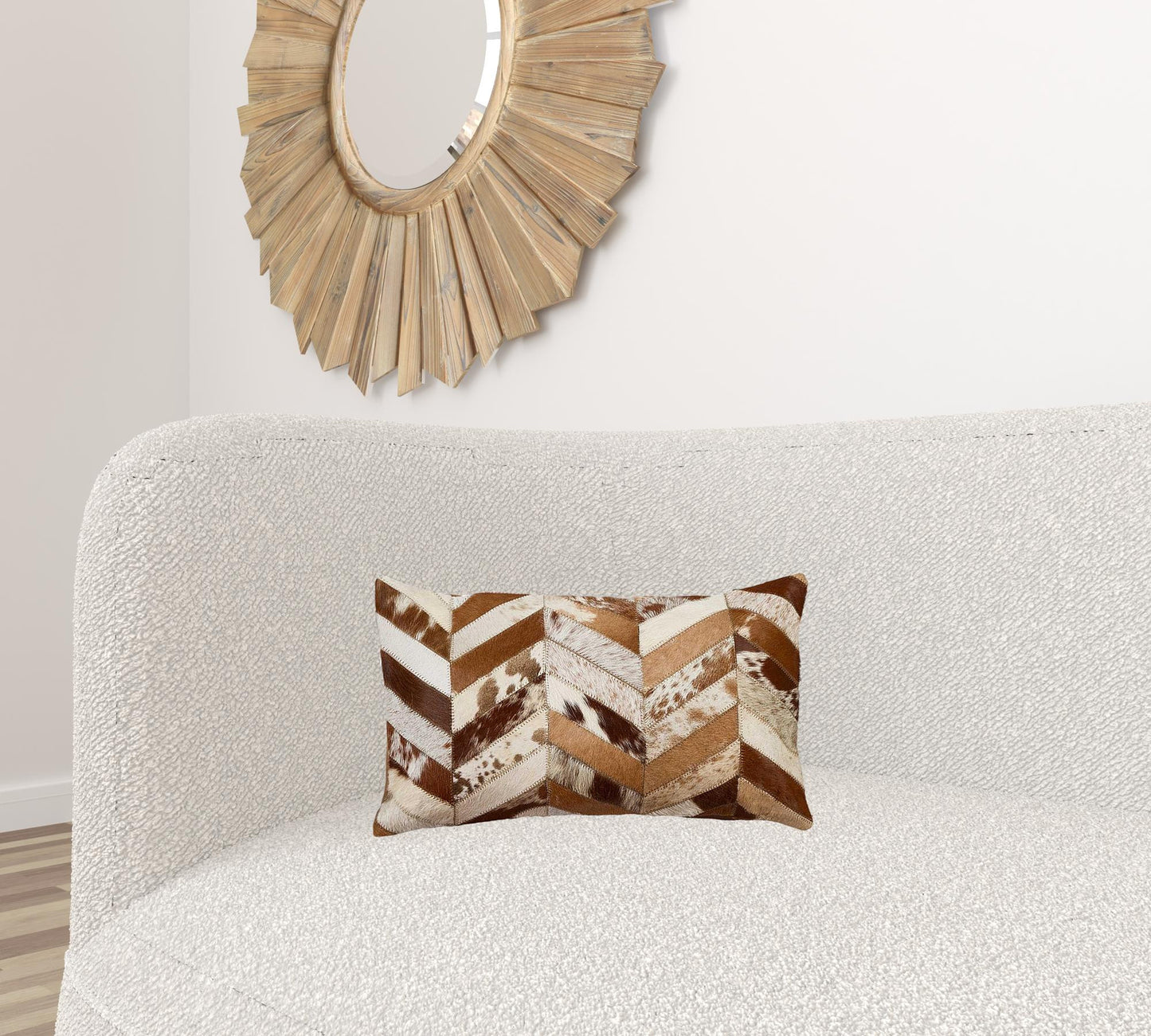 12" X 20" X 5" Brown And Natural Pillow