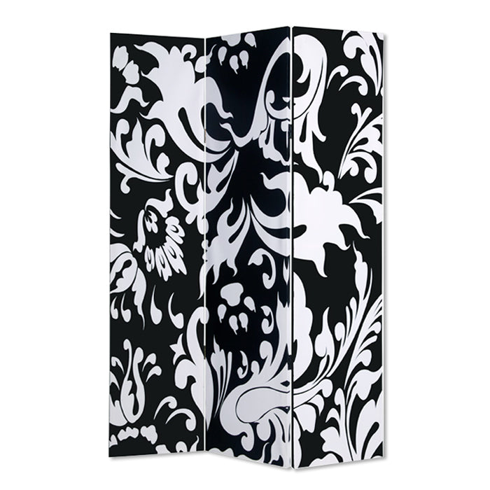 48" X 72" Multi Color Wood Canvas 3 Panel Screen