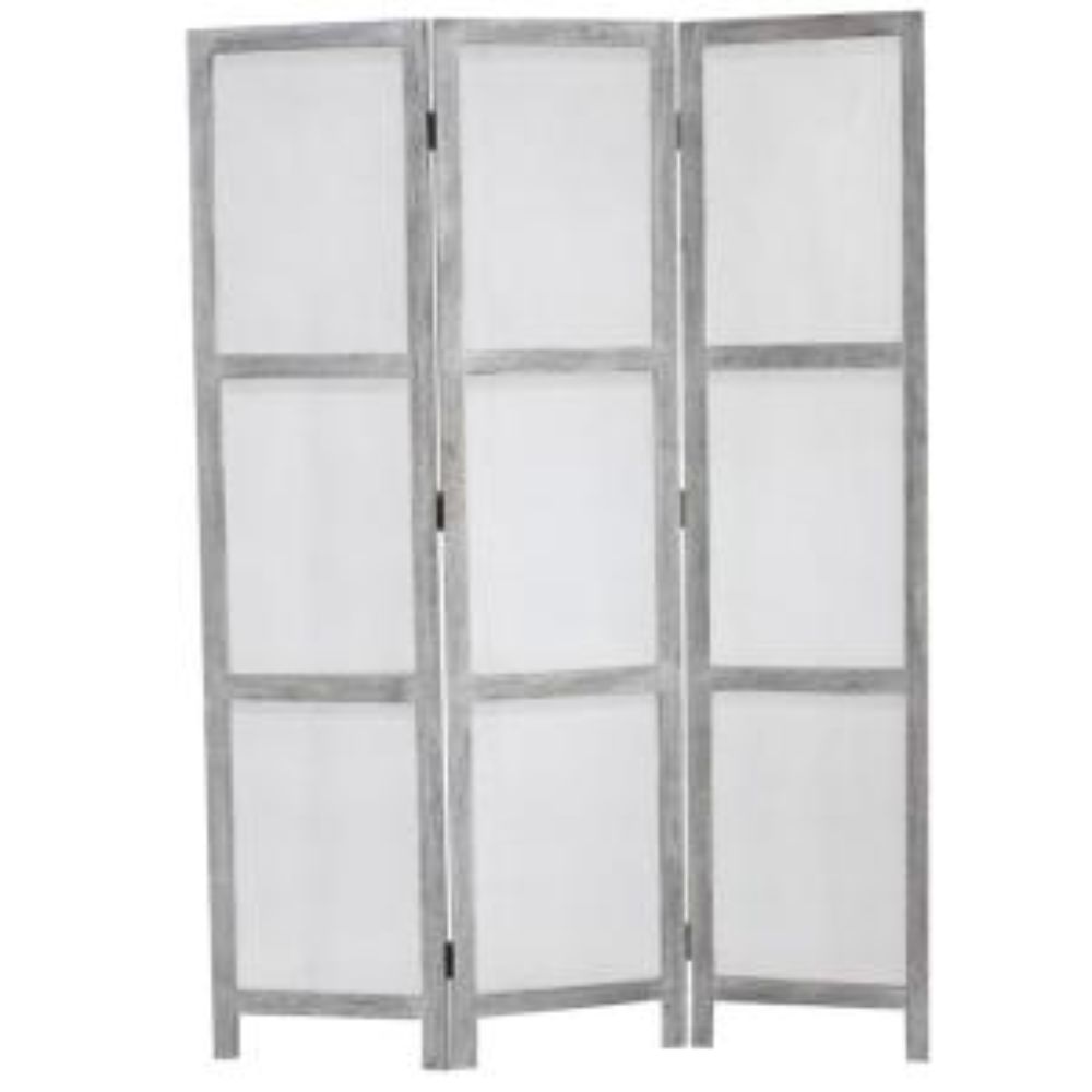53" X 67" Gray Wood Breezer Mesh Screen