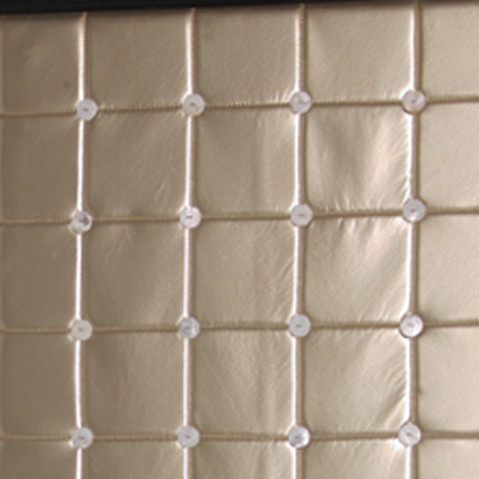 59" X 84" Gold Wood & Fabric Screen