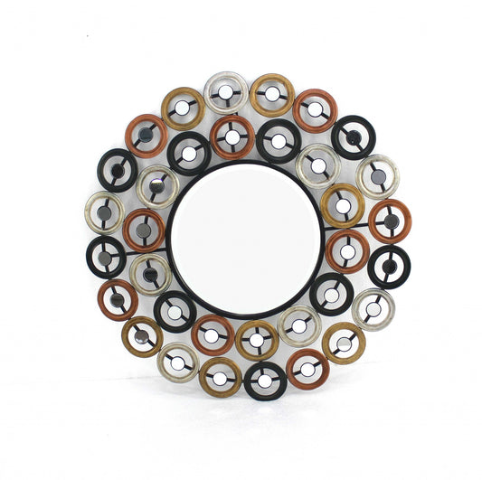 31" X 31" X 1" Multi-Color Modern Stylish Mirrored Metal Wall Decor