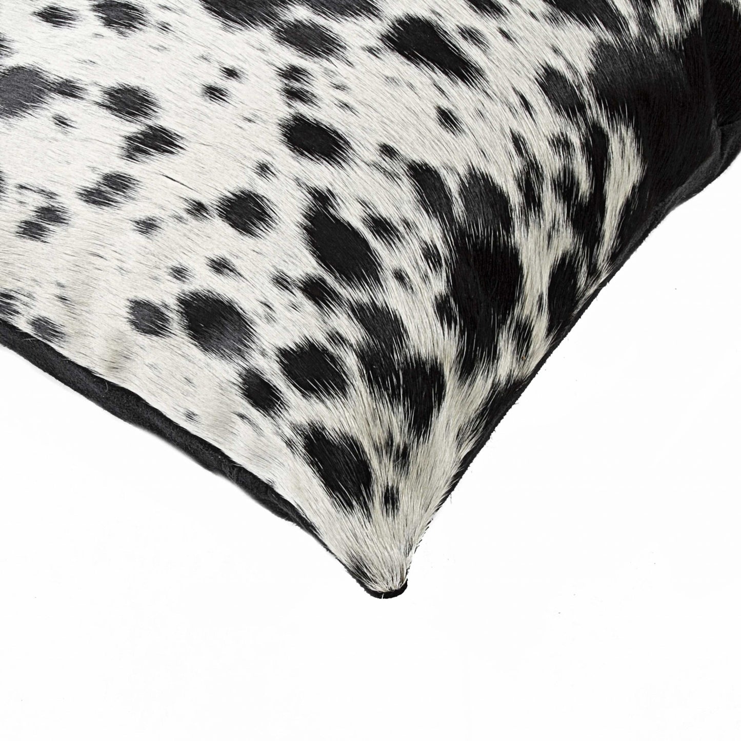 16"X16" Salt And Pepper Black And White Cowhide Pillow 2 Pack