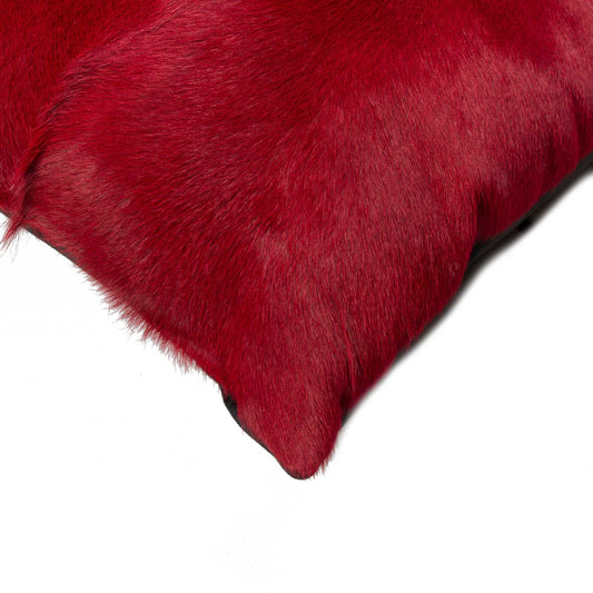 18" X 18" X 5" Wine Cowhide Pillow 2 Pack