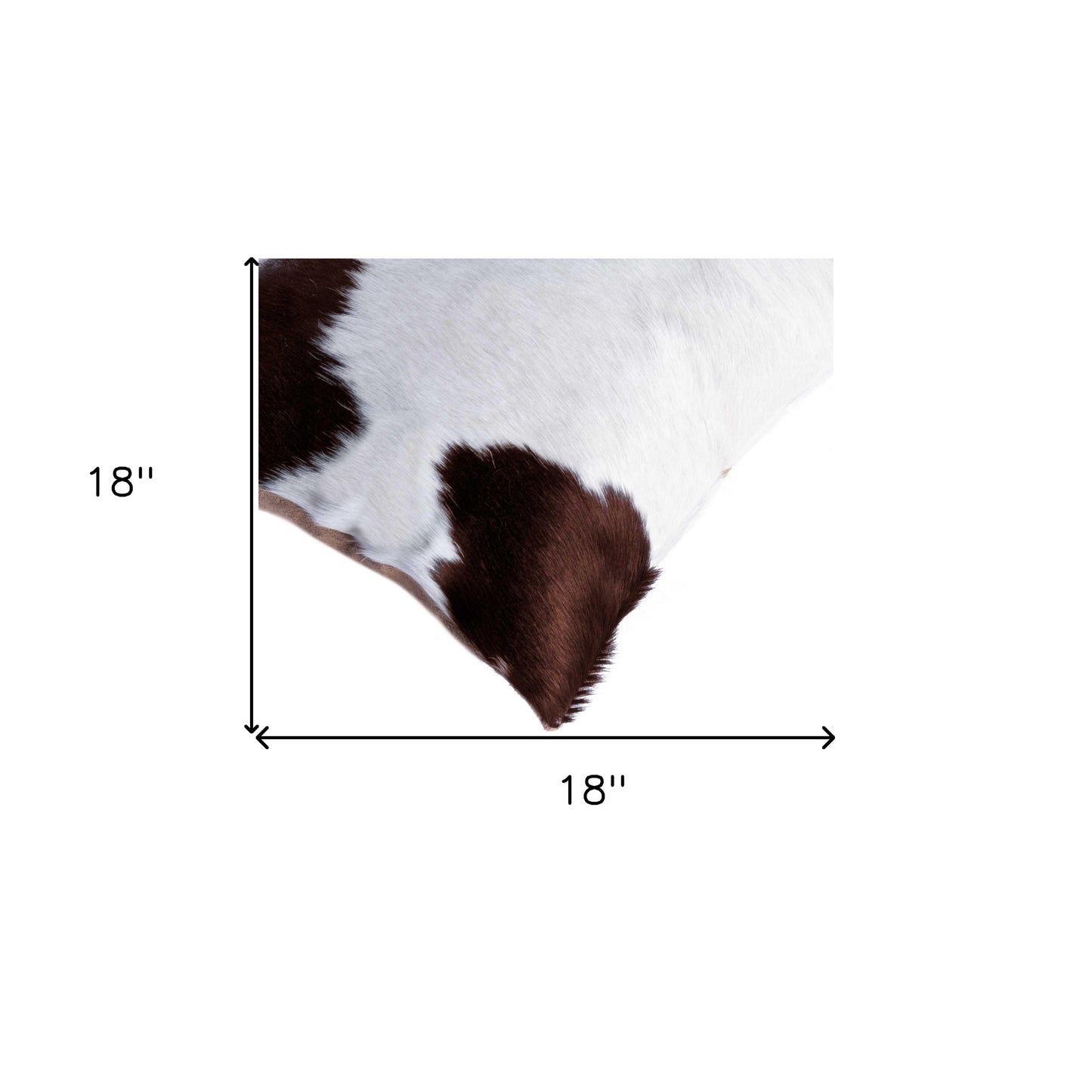 18" X 18" X 5" White And Brown Cowhide Pillow 2 Pack