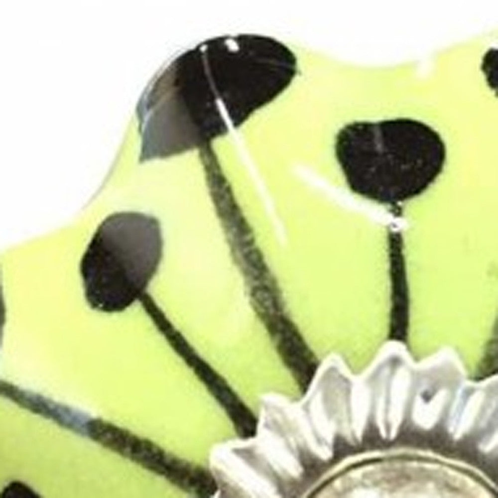 1.5" X 1.5" X 1.5" Yellow Green And Silver Knobs 12 Pack