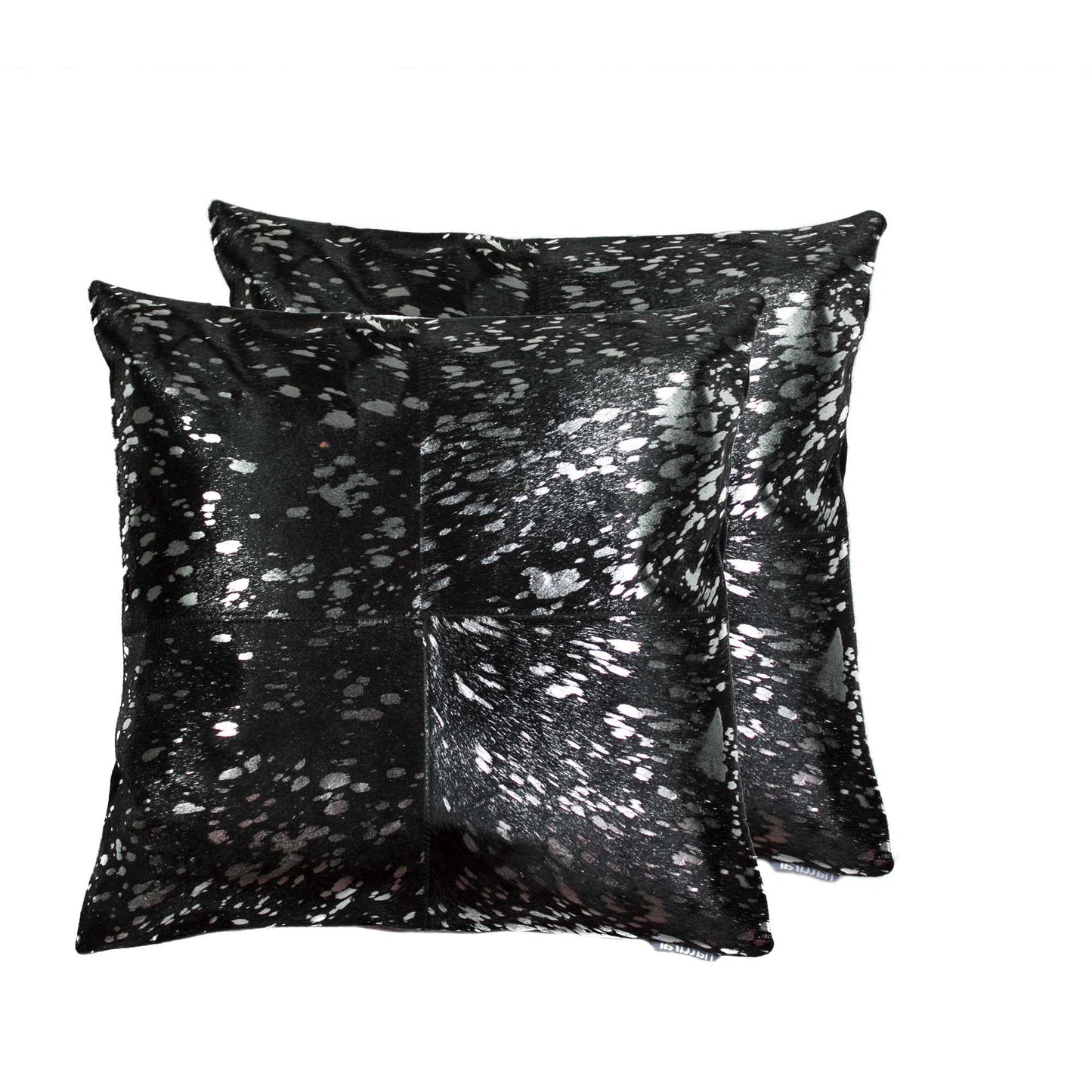 18" X 18" X 5" Silver And Black Torino Quattro Pillow 2 Pack