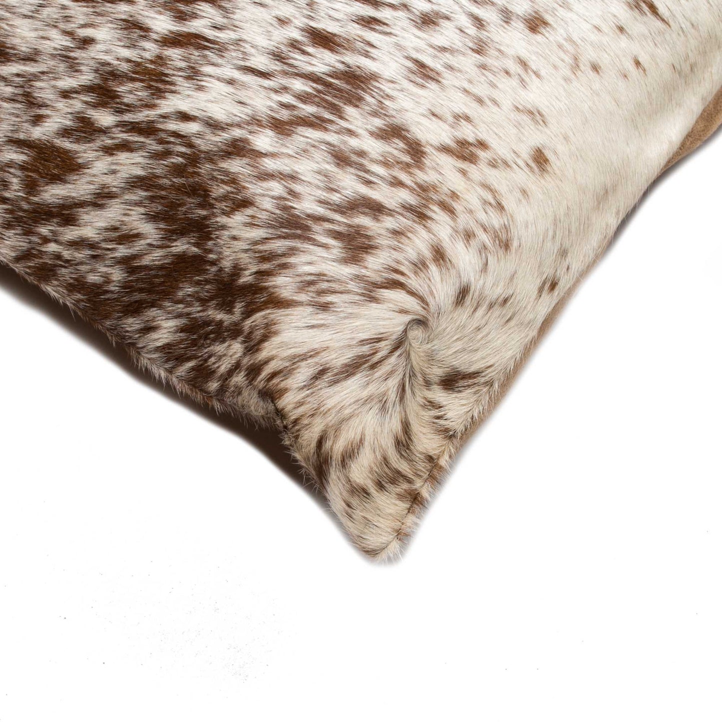 18" X 18" X 5" Salt And Pepper Chocolate And White Cowhide Pillow 2 Pack
