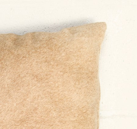 12" X 20" X 5" Tan Cowhide Pillow 2 Pack
