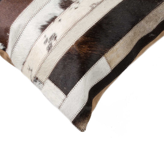18" X 18" X 5" Chocolate And Natural Pillow