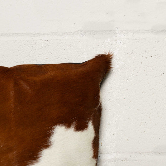 18" X 18" X 5" Brown And White Cowhide Pillow 2 Pack