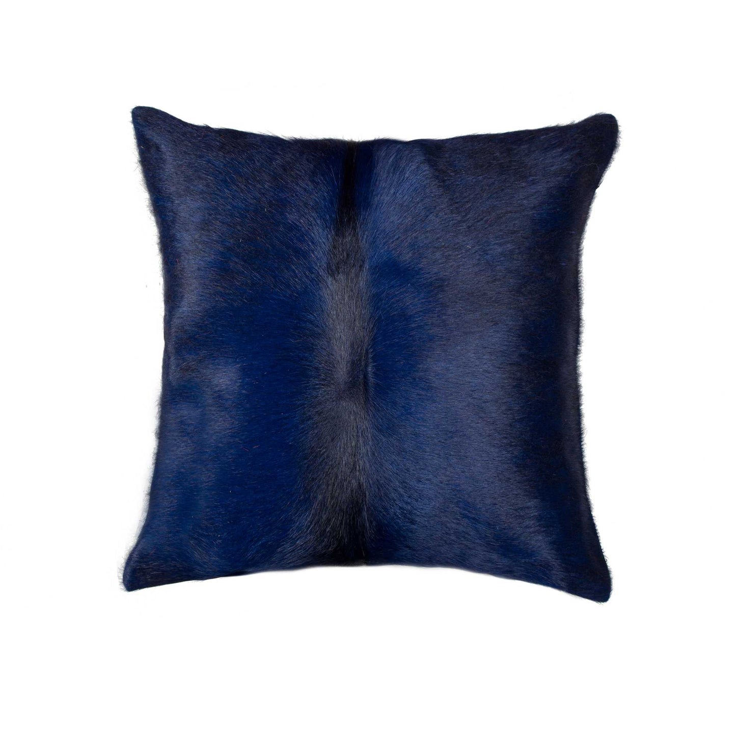 18" X 18" X 5" Navy Cowhide Pillow
