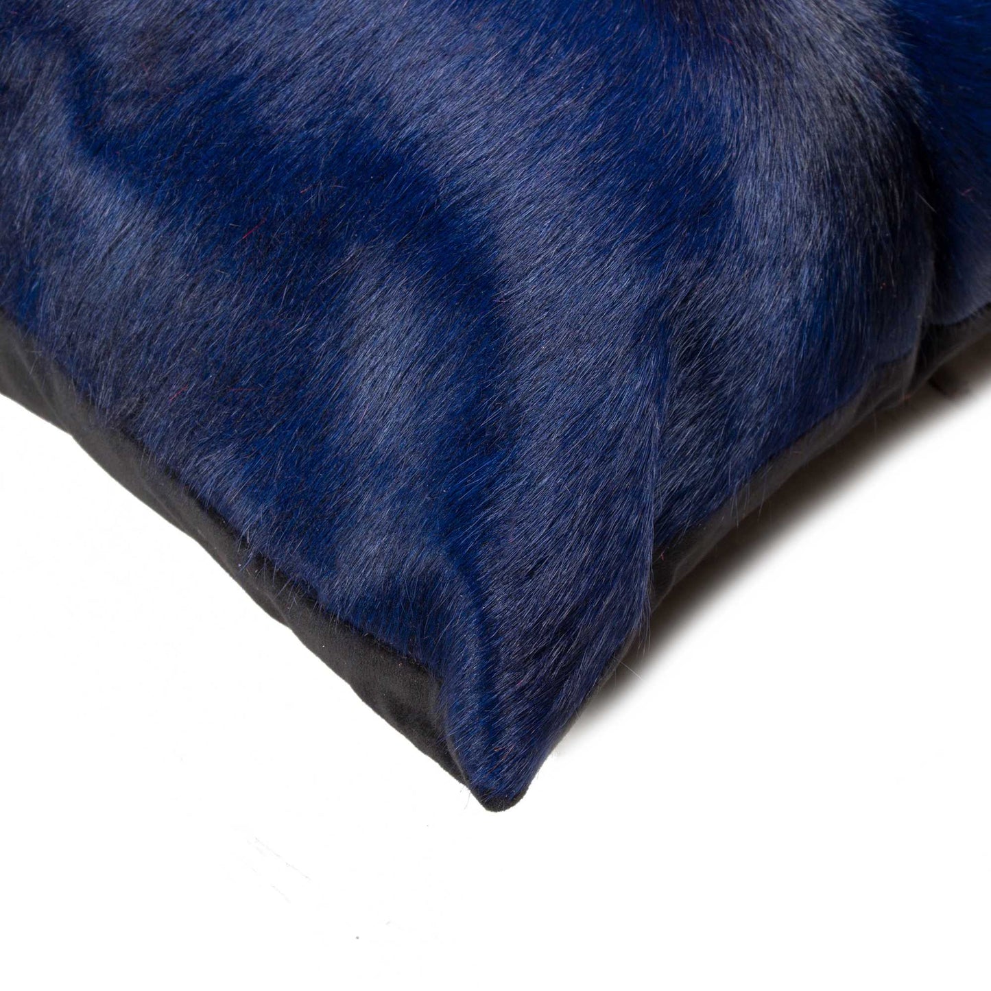 18" X 18" X 5" Navy Cowhide Pillow