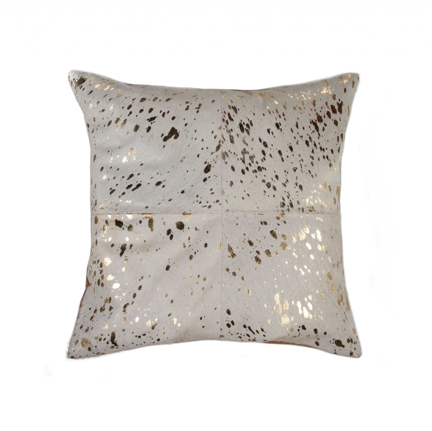 18" X 18" X 5" Natural And Gold Pillow