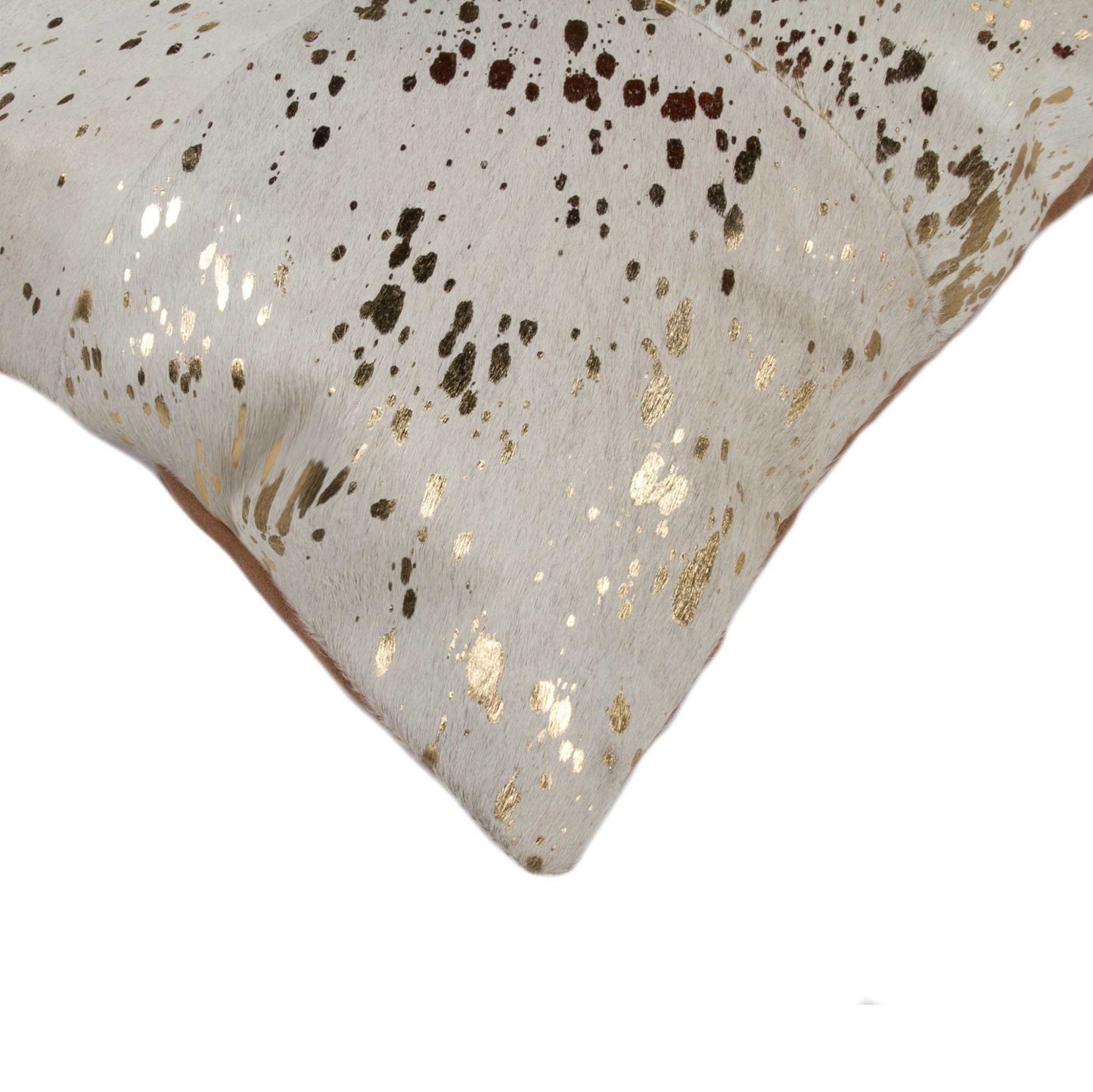 18" X 18" X 5" Natural And Gold Pillow