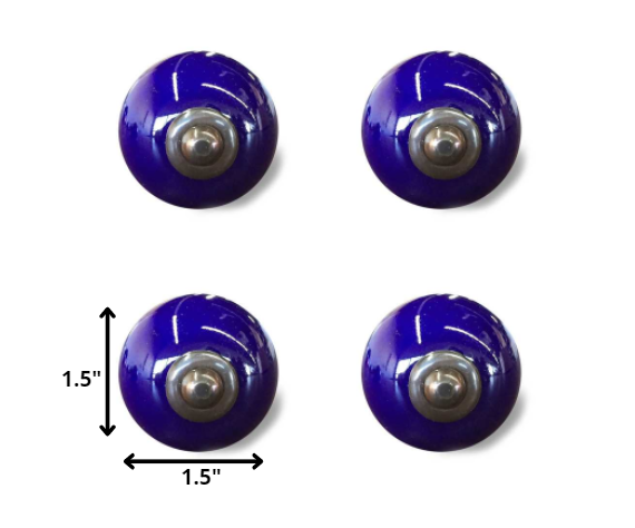 1.5" X 1.5" X 1.5" Navy And Copper Knobs 12 Pack