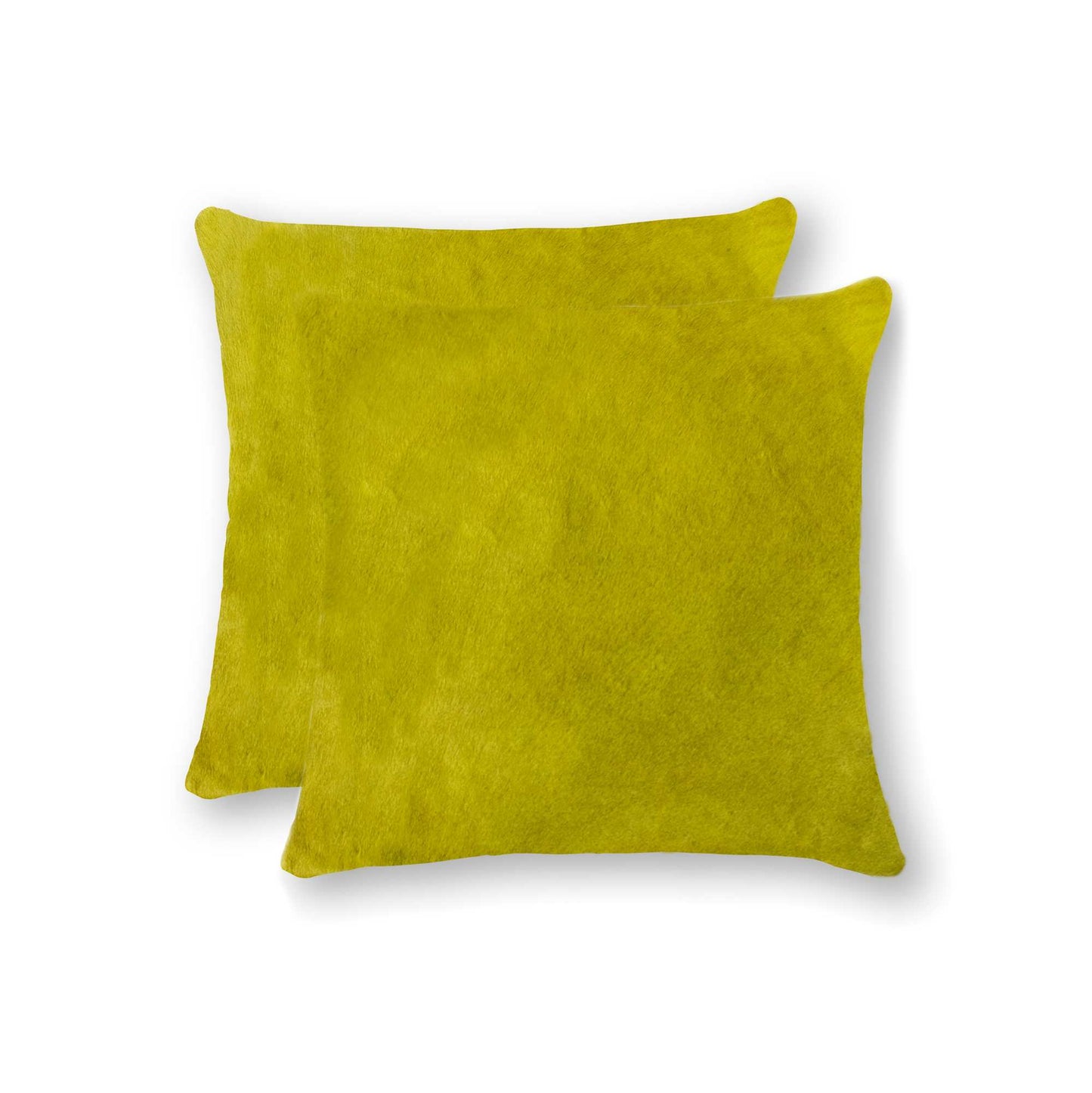 18" X 18" X 5" Yellow Cowhide Pillow 2 Pack